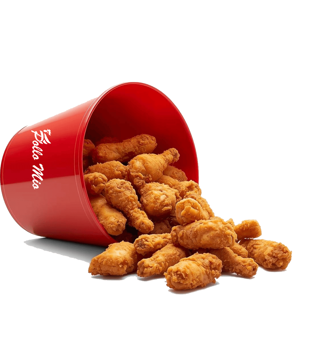 A bucket of delicious fried chicken
